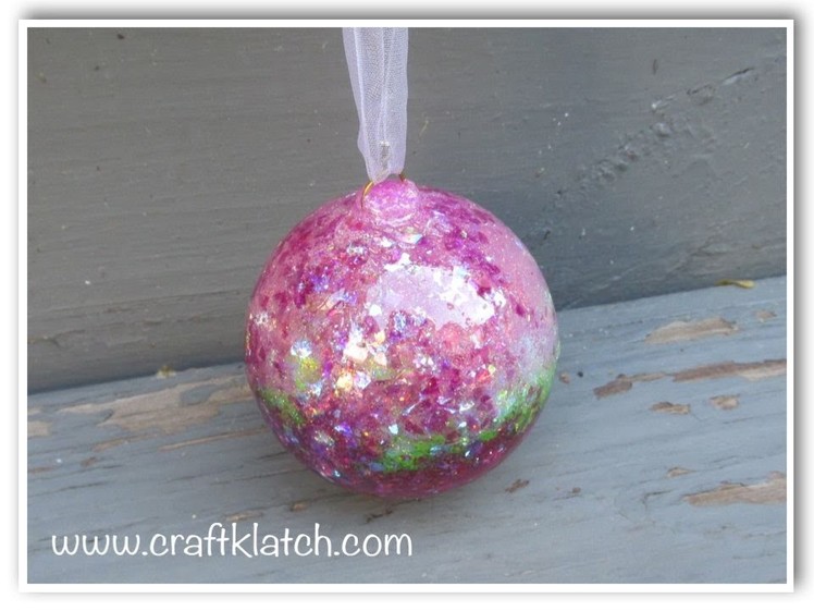 DIY Resin Glitter Ball for Garden or Indoors   Make Something Monday