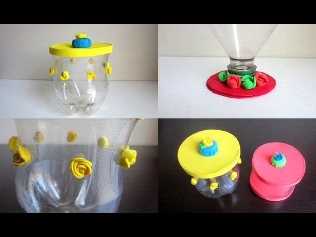 DIY: Storage Jars & Lids  - Recycling Plastic Bottles