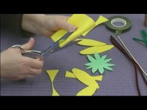 Foam Flower Crafts for Kids : Making Sunflower Petals for Kids' Crafts