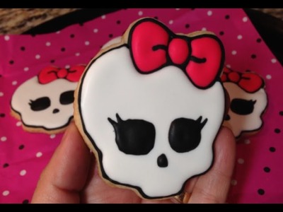 Halloween Monster High Skull Cookies (How To)
