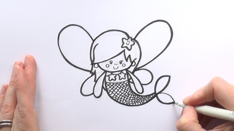 How to Draw a Cartoon Fairy Mermaid