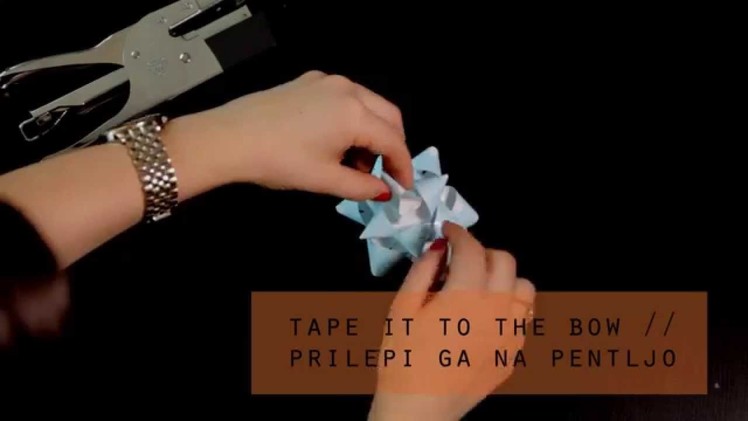 How to make a paper gift bow. Kako narediti pentljo iz papirja