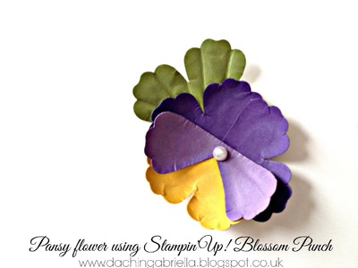 How to make Pansy Flower with Stampin'Up! Blossom Punch