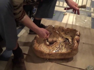How to quickly remove bark from the burl or logs for the bowl