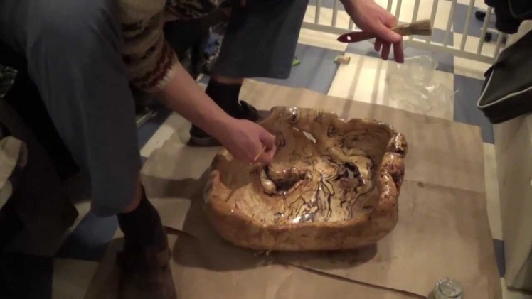 How to quickly remove bark from the burl or logs for the bowl