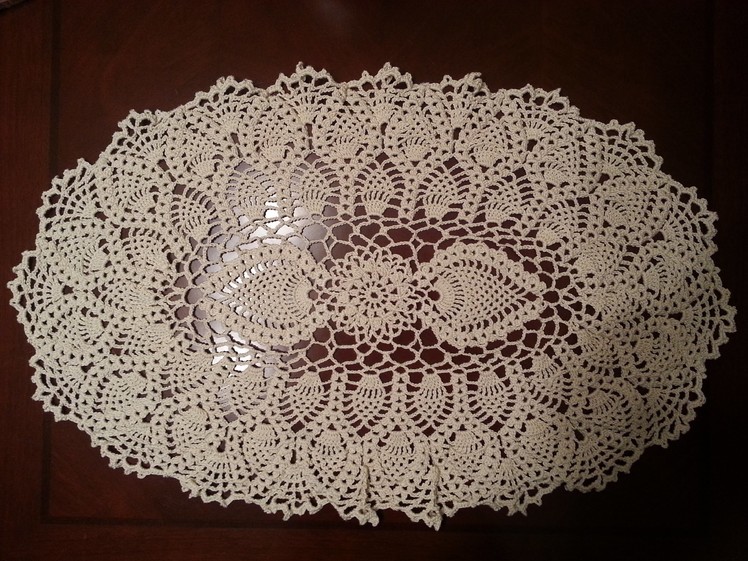 Oval Pineapple Doily Part 5