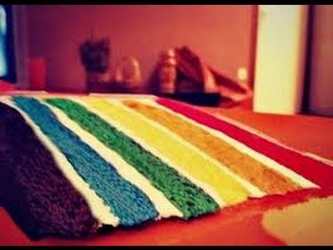 Rainbow Cake Tutorial ♡