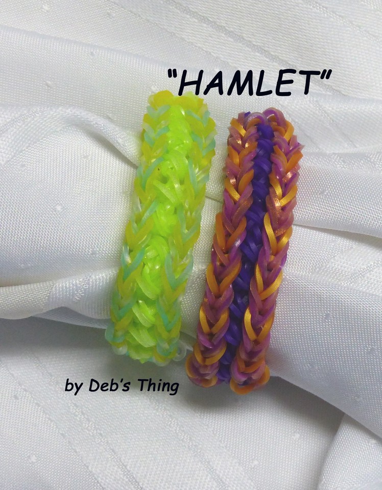 Rainbow Loom Bracelet - Original Design - "HAMLET" (ref # 4rr)