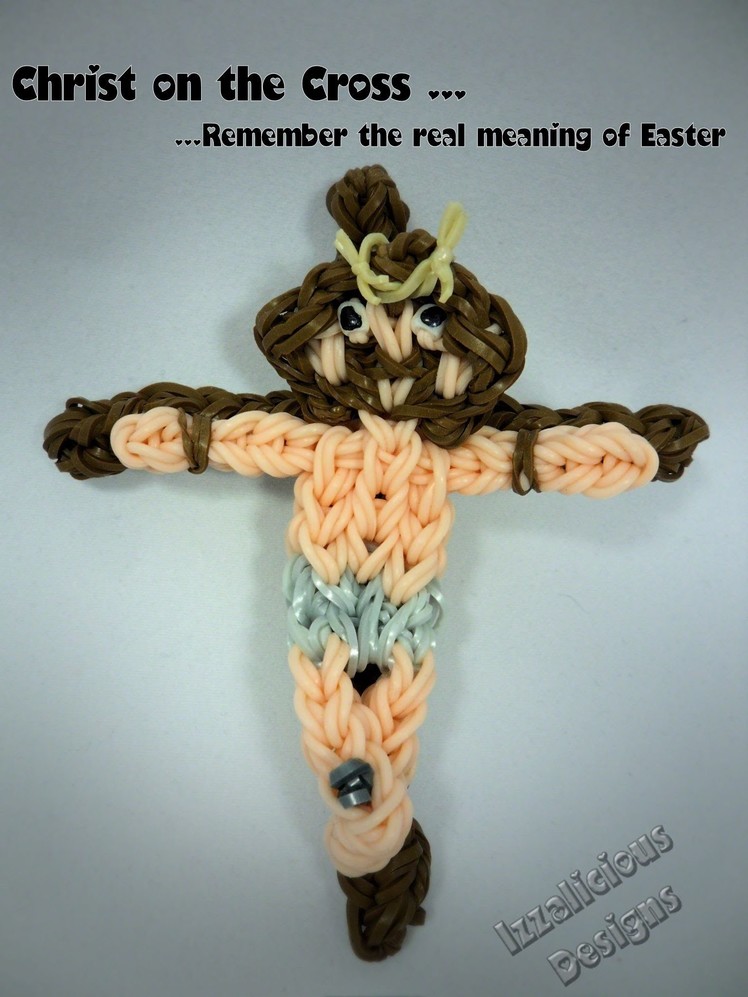 Rainbow Loom Jesus Christ on the Cross Charm - Easter Special Tutorial