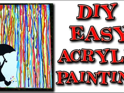 Rainbow Rain Acrylic Painting for Beginners
