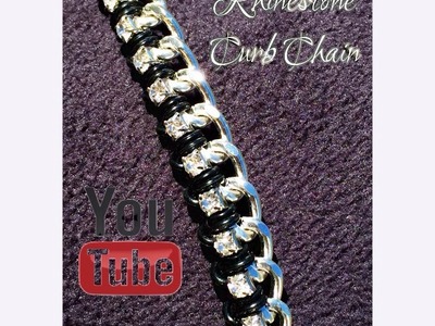 Rhinestone Cup Curb Chain Loom Bracelet How to Tutorial