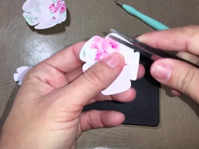 TUTORIAL - Fabric & Paper Shabby Chic flower