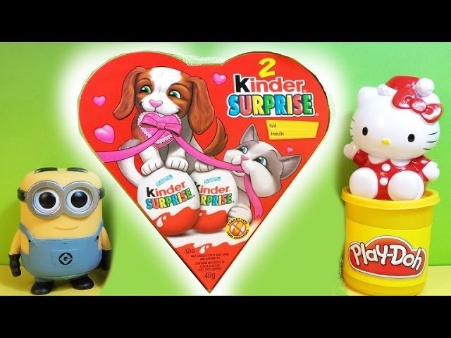 2014 Kinder Surprise Eggs ♥ Minion ♥ Hello Kitty ♥ Valentine's Day ♥ How to make Hello Kitty