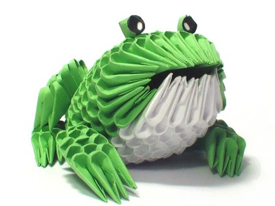 3D origami frog tutorial