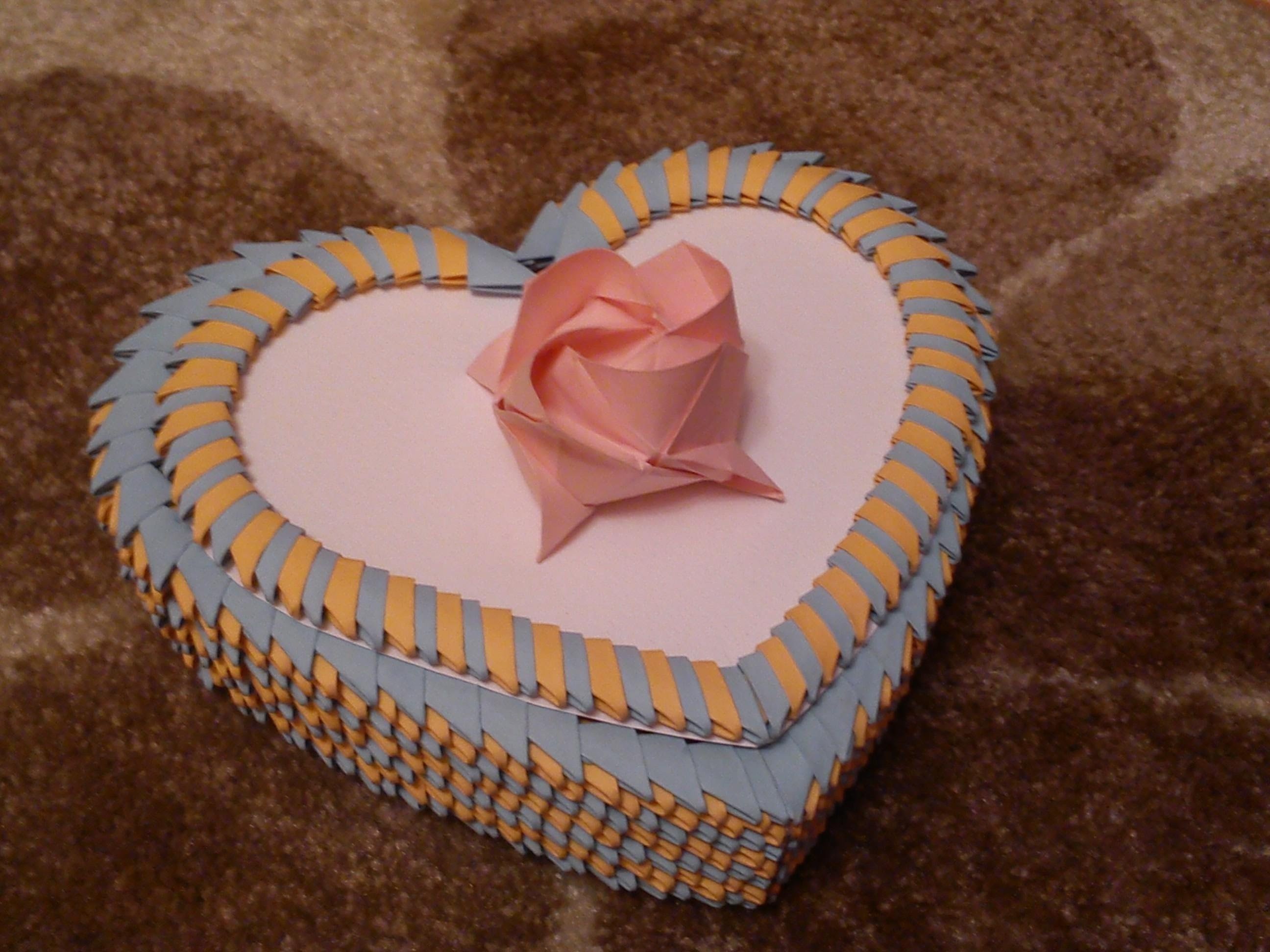 3d Origami Heart Box Tutorial 7629