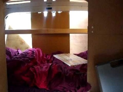 6. Self Build DIY Motorcaravan.Cupboard framing, step construction, & bed area
