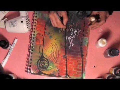 Art Journal Tutorial using Lindy's Stamp Gang and Crafter's Workshop Templates