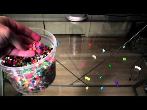 [ASMR] Sorting Perler Beads on Glass - Crunchy Sounds, Taps, Glass Sounds