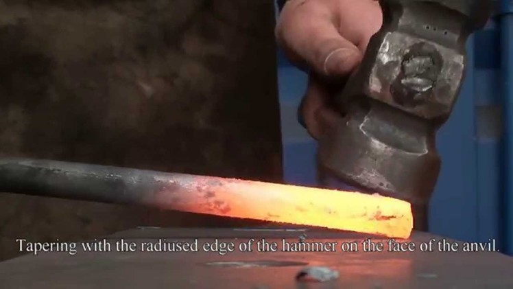 Close ups of forging in slowmotion (how to forge tapers)