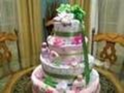 Diaper Cake for a Baby Girl