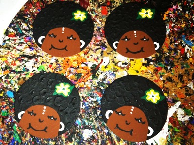DIY #5 Creating (Curly and Wavy) Hair Texture to my Afro Lady Earrings