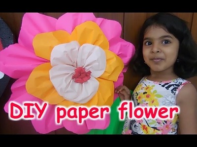 DIY Giant paper flower : how to make a giant paper flower