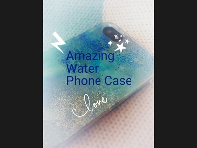 DIY water.ocean.blue.sea glitter phone case