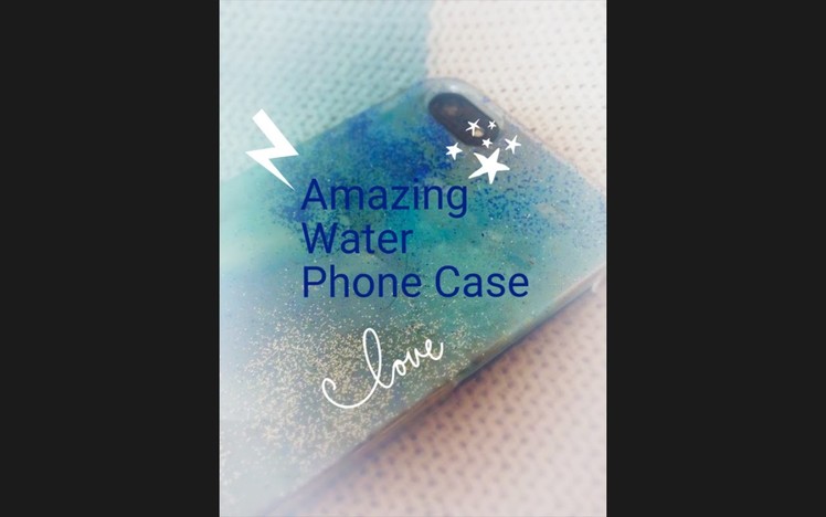 DIY water.ocean.blue.sea glitter phone case