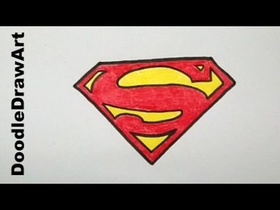 Drawing: How To Draw The Superman Logo - Step by Step - Easy!