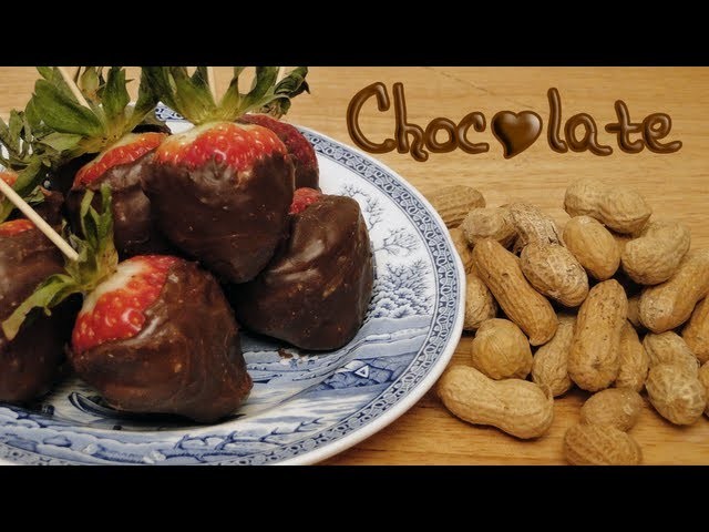 Fresas, mani y chocolate ♥ Strawberries, peanuts and chocolate