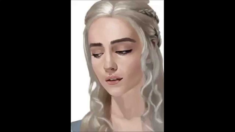 Game Of Thrones-Emilia Clarke portrait speed painting