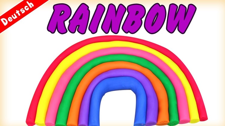 German DIY Einfach: How To Make Play Doh Rainbow | Lernen Regenbogen Aus Knetmasse Deutsch