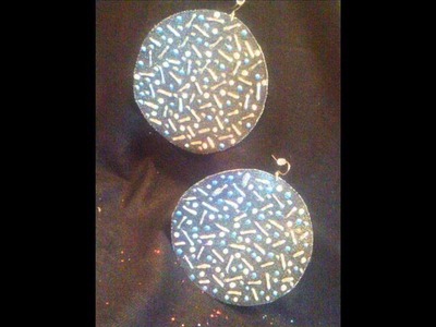 Hand Painted Fabric Earrings
