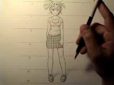 How To Draw Manga Female Body Proportions [HTD Video #12]