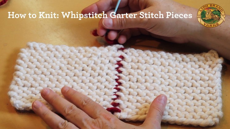 How to Knit: Whipstitch Garter Stitch Pieces