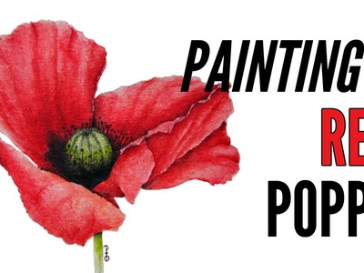 How To Paint A Poppy With Inktense In Red