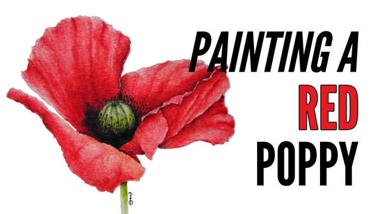 How To Paint A Poppy With Inktense In Red