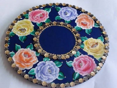 How to paint Roses on a tray