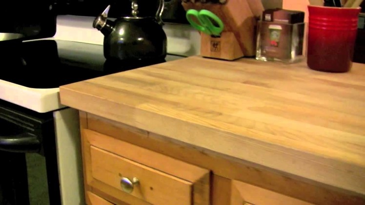Ikea DIY Kitchen Countertop Numerar - cheap butcher block hardwood and great value