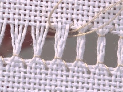 Learn How To Ladder Hem Stitch over 4 Threads