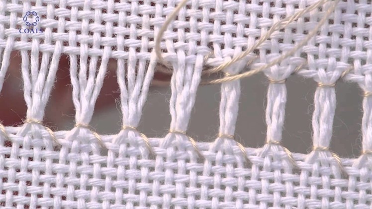 Learn How To Ladder Hem Stitch over 4 Threads