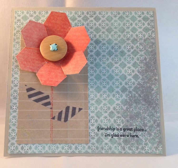 Make flowers with a Honeycomb Embossing Folder or Hexagonal Papers