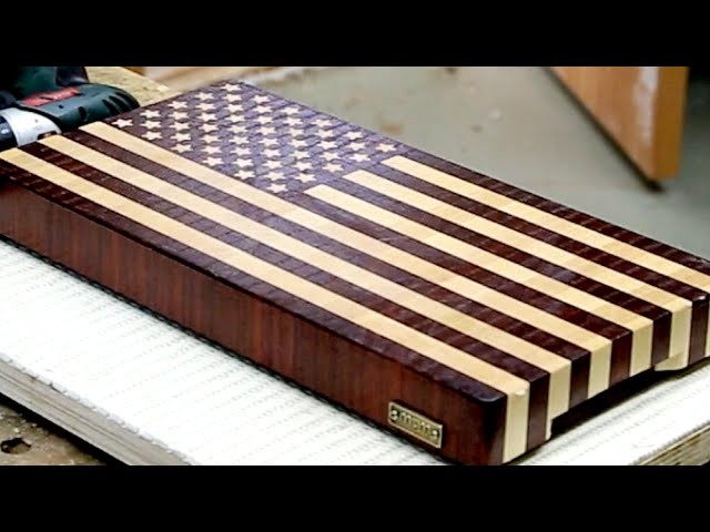 Making a "US flag" end grain cutting board