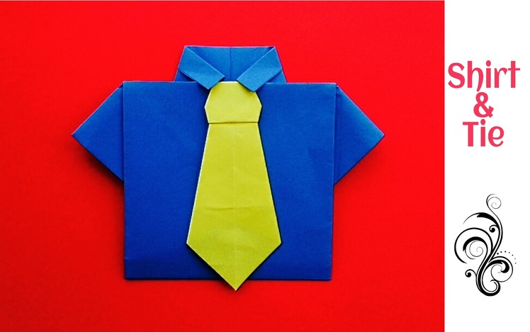 Origami Paper Dress - Shirt and Neck Tie (No glue required)