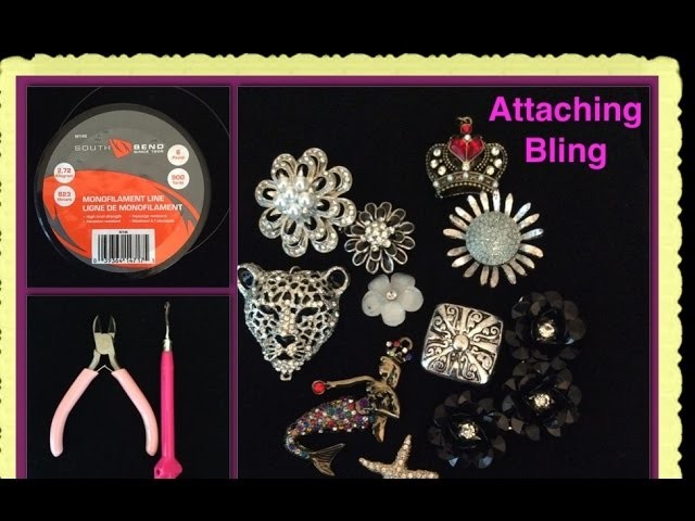 Rainbow Loom Band Attaching Bling Tutorial.How To
