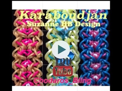 Rainbow Loom Band Karaboudjan Bracelet How to Tutorial + BONUS BLING TIME AT THE END