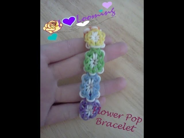Rainbow Loom Flower Pop Bracelet