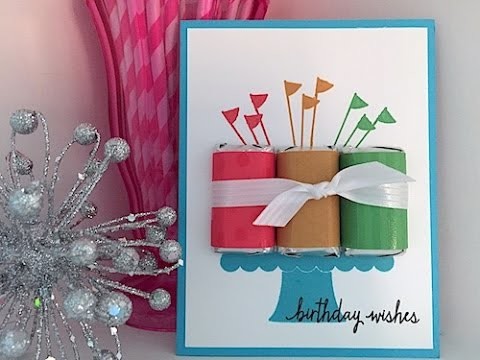 Simply Simple Hershey Miniature Birthday Card by Connie Stewart