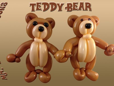 Teddy Bear Balloon Animal Tutorial (Balloon Twisting and Modeling #20 )