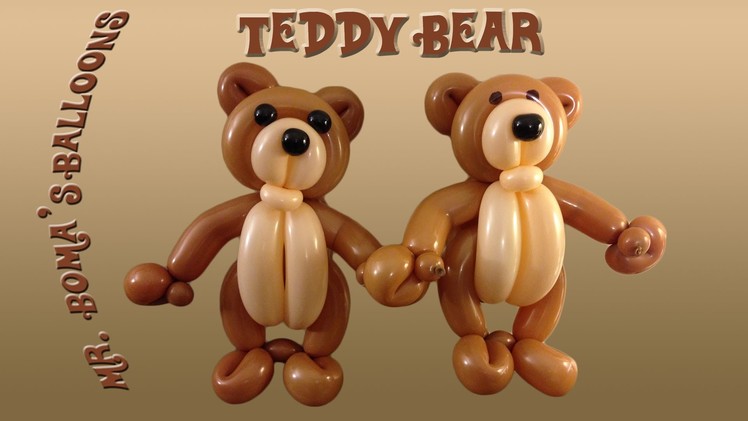 Teddy Bear Balloon Animal Tutorial (Balloon Twisting and Modeling #20 )